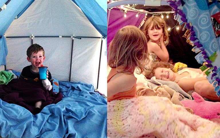 Easy and Fun Blanket Fort Family Night Idea by The Littles & Me
